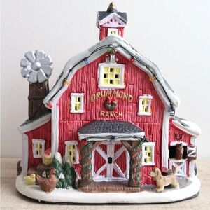 🎄 2022 Pioneer Woman LED Christmas Village Red Barn Decor, Drummond Ranch